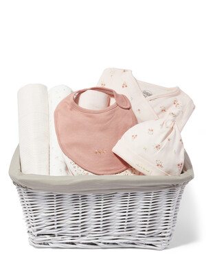 Baby Gift Hamper – 3 Piece set with Floral Knot All in one